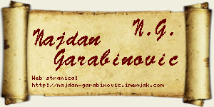 Najdan Garabinović vizit kartica